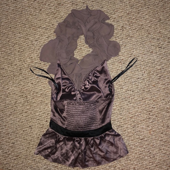 Bebe Ruffled Halter Blouse Size: Small - Picture 2 of 6